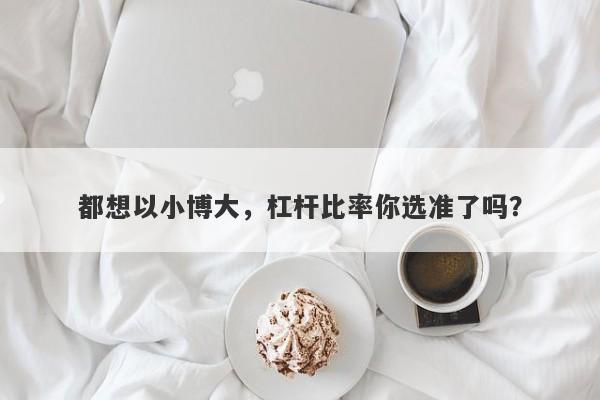 都想以小博大，杠杆比率你选准了吗？