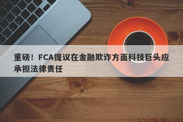 重磅！FCA提议在金融欺诈方面科技巨头应承担法律责任