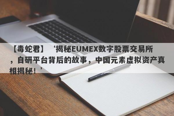 【毒蛇君】‘揭秘EUMEX数字股票交易所，自研平台背后的故事，中国元素虚拟资产真相揭秘！’