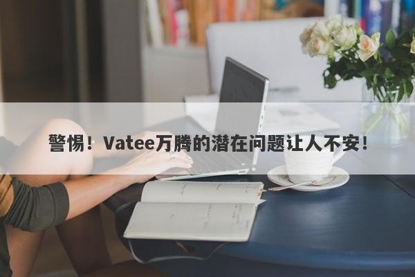 警惕！Vatee万腾的潜在问题让人不安！