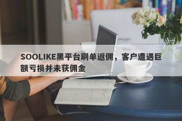 SOOLIKE黑平台刷单返佣，客户遭遇巨额亏损并未获佣金