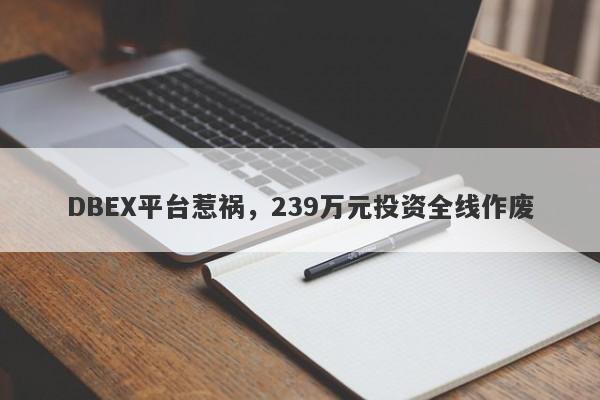 DBEX平台惹祸，239万元投资全线作废